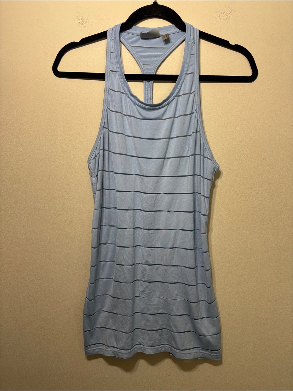 Athleta Light Blue Striped Racerback Tank